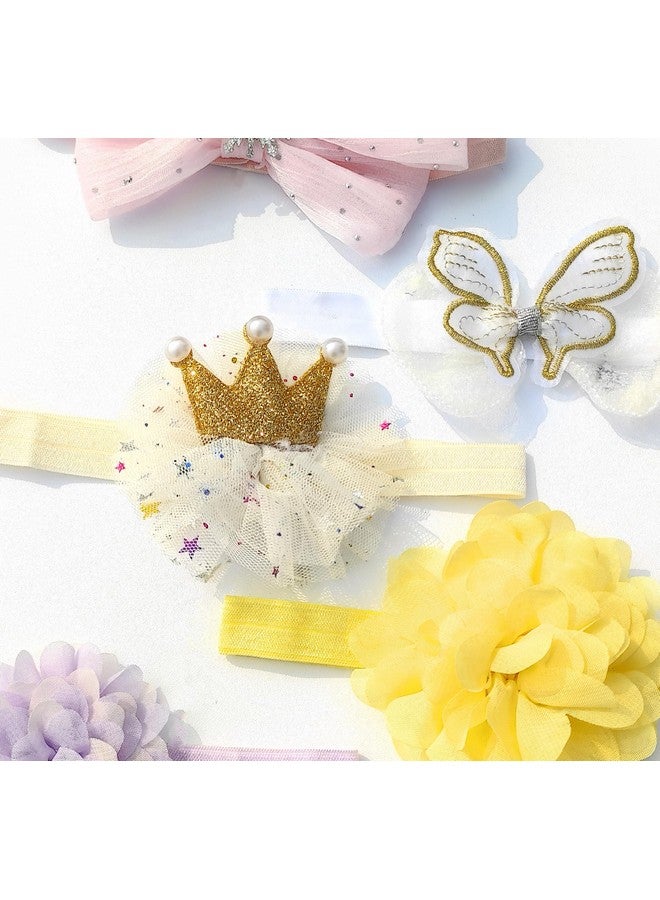 ANNACREATIONS ANNA CREATIONS premium Designer Soft Flower Bow hairband Headband Hair Accessories for Baby Girls (Multicolor-4) - Image 2