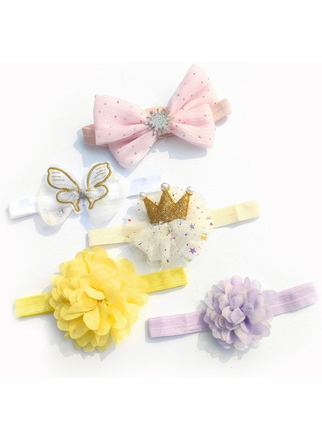 ANNACREATIONS ANNA CREATIONS premium Designer Soft Flower Bow hairband Headband Hair Accessories for Baby Girls (Multicolor-4) - Image 1