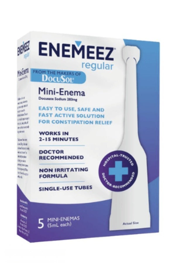 Mini Enema 5 Pack | Constipation Relief Laxative Solution | F
