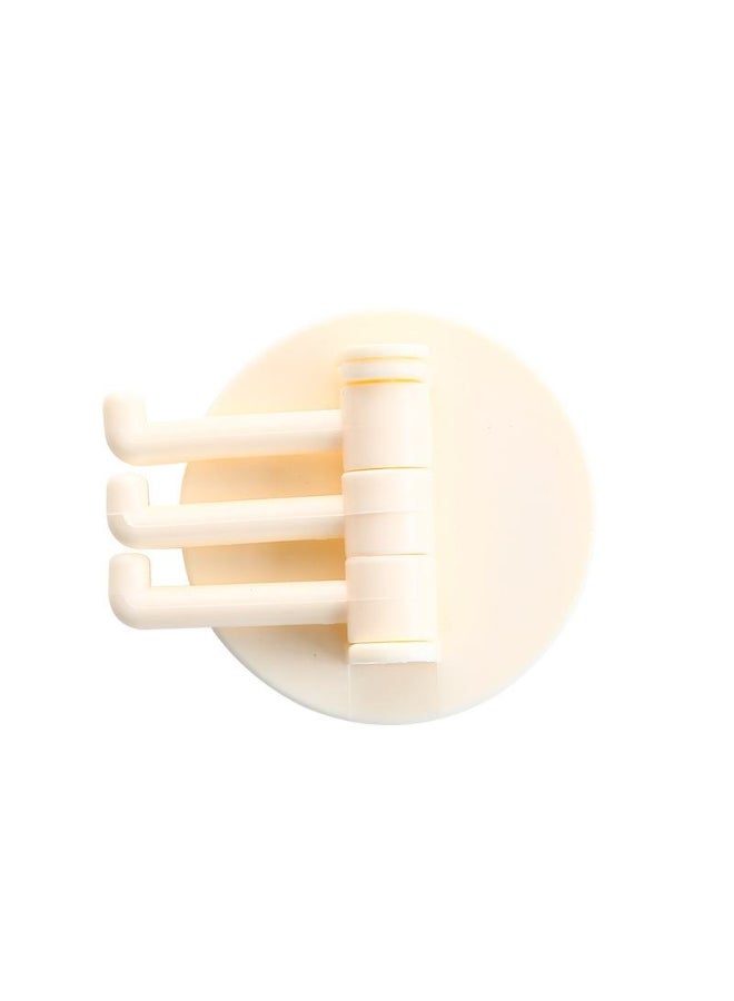 Multi-purpose Rotatable Adhesive Wall Hook Rack for Kitchen and Bathroom Towels 