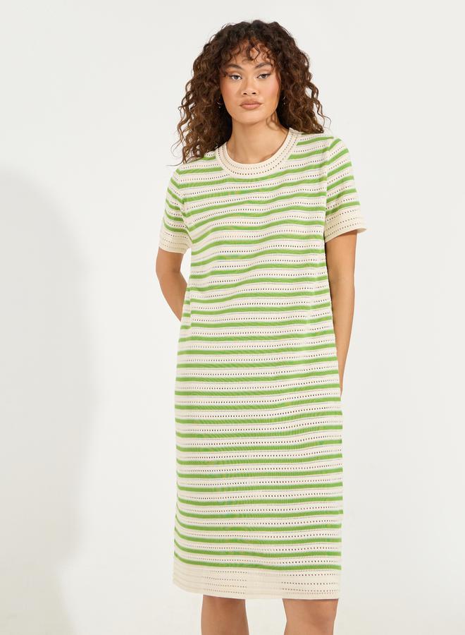 Styli Striped Knit Dress  - Image 2