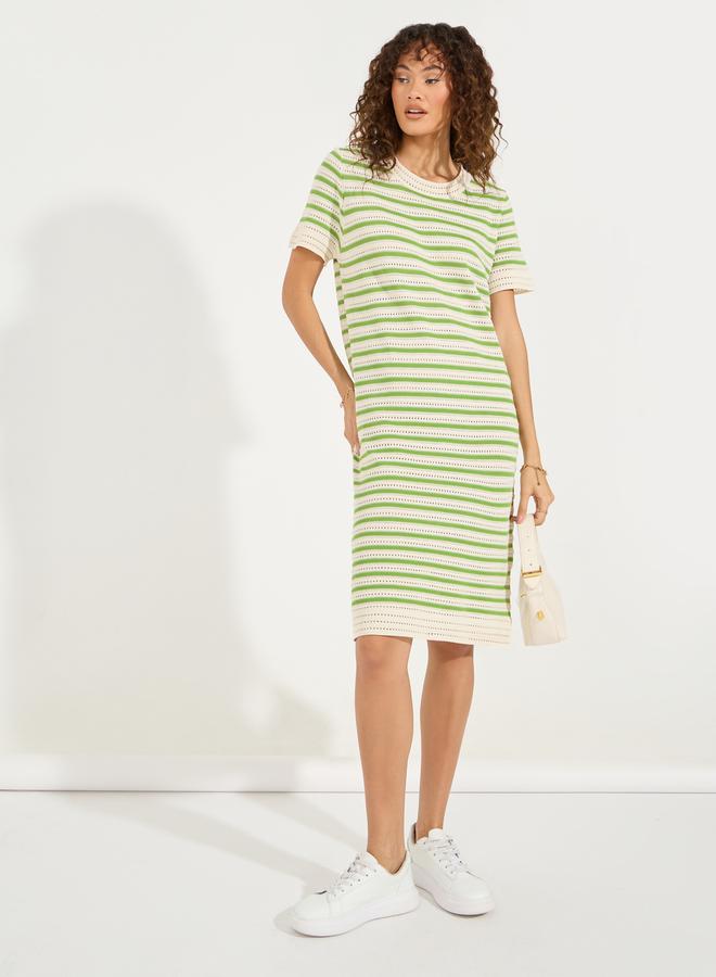 Styli Striped Knit Dress  - Image 1