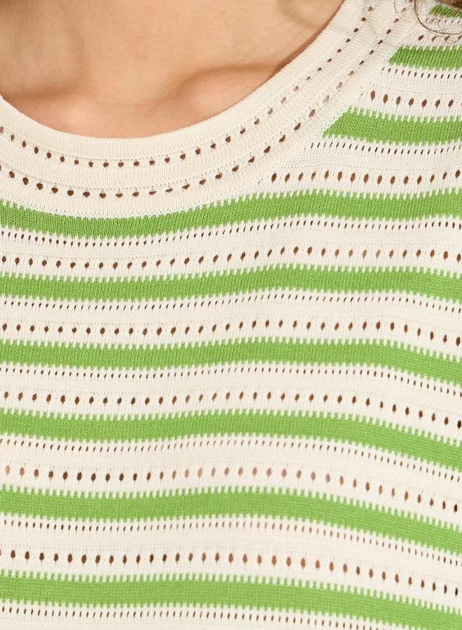 Styli Striped Knit Dress