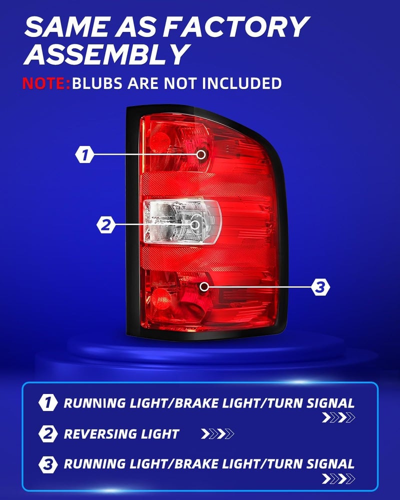 AUTOONE Tail Light Assembly for 2007-2013 Chevy Silverado & GMC Sierra - Image 4
