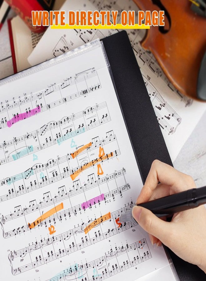 tutata Heavyweight Sheet Music Sleeves - 20 PCS Choral Folder Sleeves for Music Binder, 8.511 Sheet Protectors - Image 3