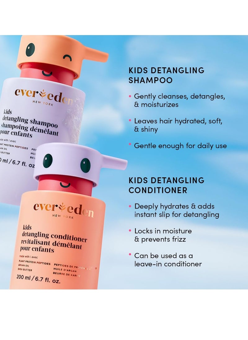 Evereden Evereden Happy Hair Duo for Kids: Vegan Shampoo and Conditioner Set with Detangler Brush - Strengthens & Smooths All Hair Types  - Image 4