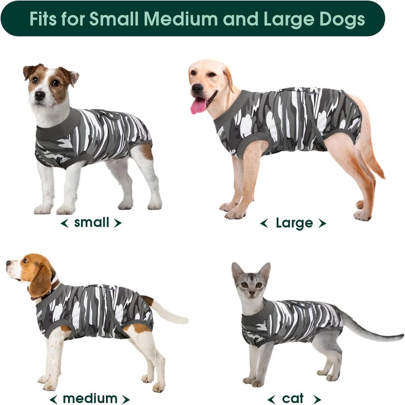 Kuoser Precision processed material Recovery Suit for Dogs Cats After Surgery, Professional Pet Recovery Shirt Dog Abdominal Wounds Bandages, Substitute E-Collar & Cone,Prevent Licking Dog Onesies Pet Surgery Recovery Suit Upgraded general material - Image 3