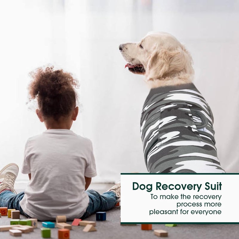 Kuoser Precision processed material Recovery Suit for Dogs Cats After Surgery, Professional Pet Recovery Shirt Dog Abdominal Wounds Bandages, Substitute E-Collar & Cone,Prevent Licking Dog Onesies Pet Surgery Recovery Suit Upgraded general material - Image 5