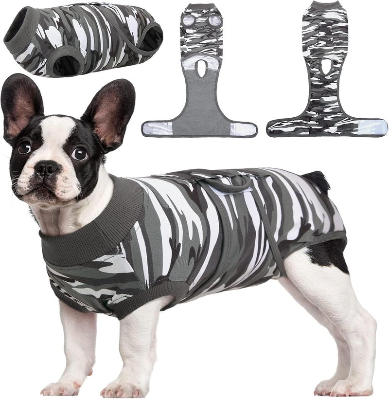Kuoser Precision processed material Recovery Suit for Dogs Cats After Surgery, Professional Pet Recovery Shirt Dog Abdominal Wounds Bandages, Substitute E-Collar & Cone,Prevent Licking Dog Onesies Pet Surgery Recovery Suit Upgraded general material - Image 1