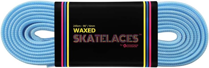 Bont Skates Waxed Laces - 6mm & 8mm - 47" 71" 79" 96" 108" - Tickle Blue - Image 2