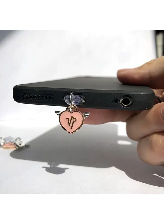 Capricorn Angel Wings Phone Dust Plug Charm For Type C Charging Port - Image 1