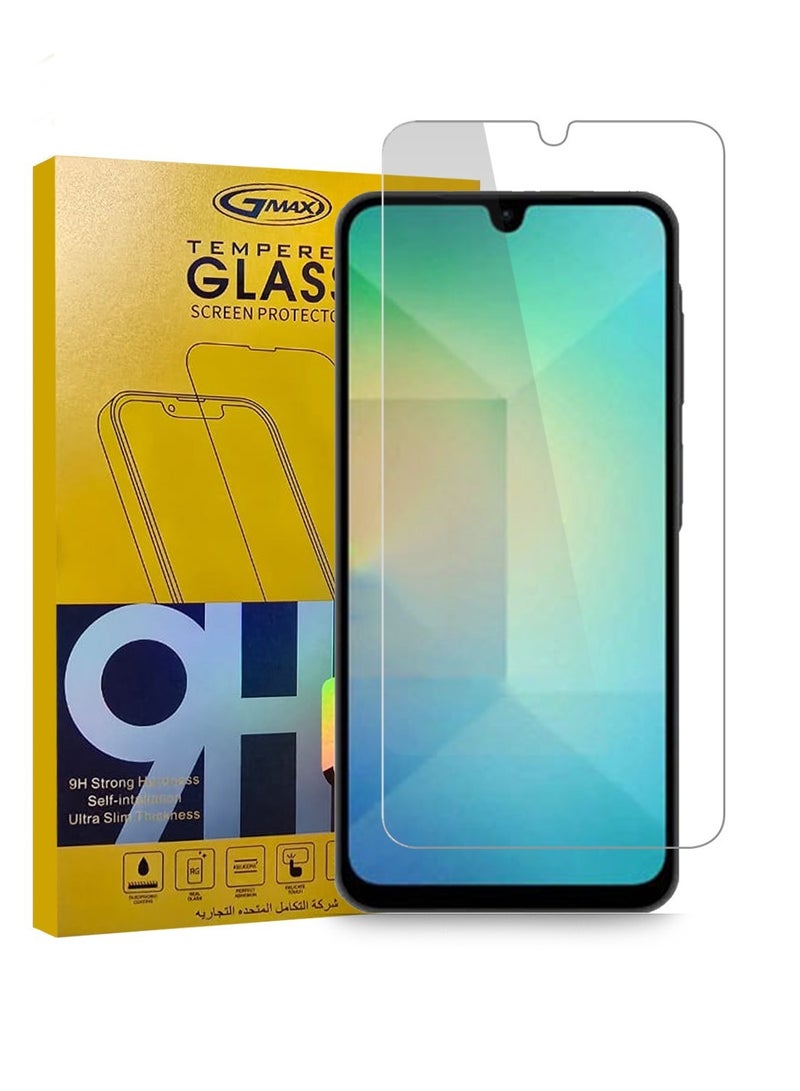 GMAX HD Tempered Glass Screen Protector for Samsung Galaxy A26 5G - Anti Reflection Anti Bubbles 9H Hardness 0.33 mm Rounded Edges Easy Installation - Image 1