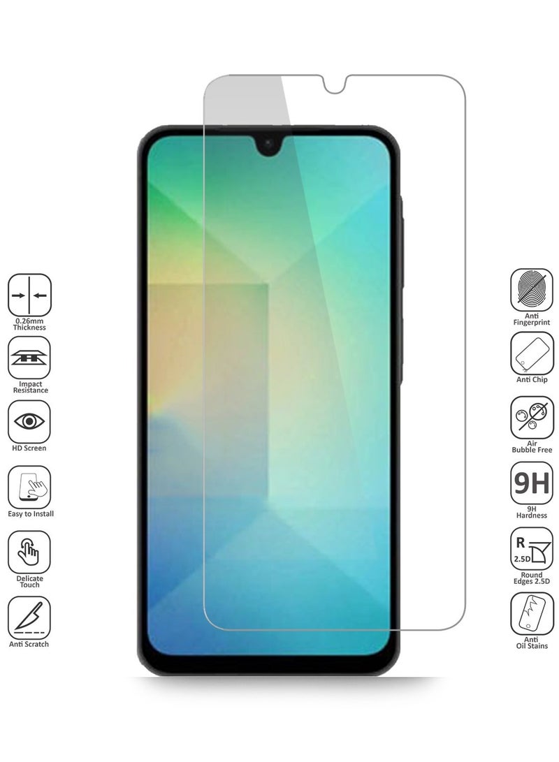 GMAX HD Tempered Glass Screen Protector for Samsung Galaxy A26 5G - Anti Reflection Anti Bubbles 9H Hardness 0.33 mm Rounded Edges Easy Installation - Image 2