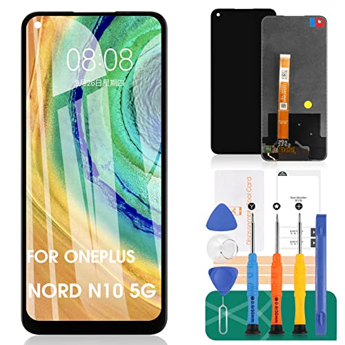 SRJTEK for OnePlus Nord N10 5G Screen Replacement BE2029 LCD Screen Replacement BE2025 6.49" LCD Display BE2026 Touch Digitizer Compatible with BE2028 Assembly Repair Parts Kits Black - Image 1