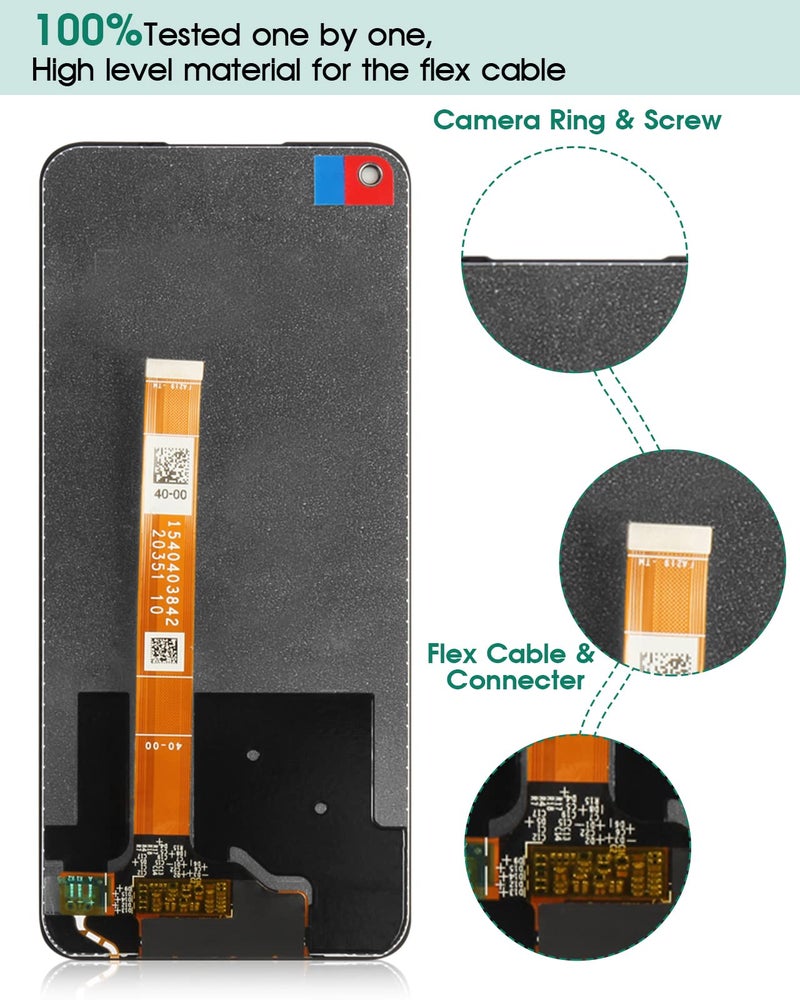 SRJTEK for OnePlus Nord N10 5G Screen Replacement BE2029 LCD Screen Replacement BE2025 6.49" LCD Display BE2026 Touch Digitizer Compatible with BE2028 Assembly Repair Parts Kits Black - Image 2