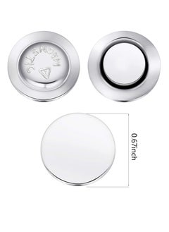 KASTWAVE Magnetic Name Badge Holders - 50 Pcs Round Name Badge Magnets - Adhesive Name Tag Holders - ID Badge Holders Magnet Tags with Adhesive Sides (Sliver)  - Image 3
