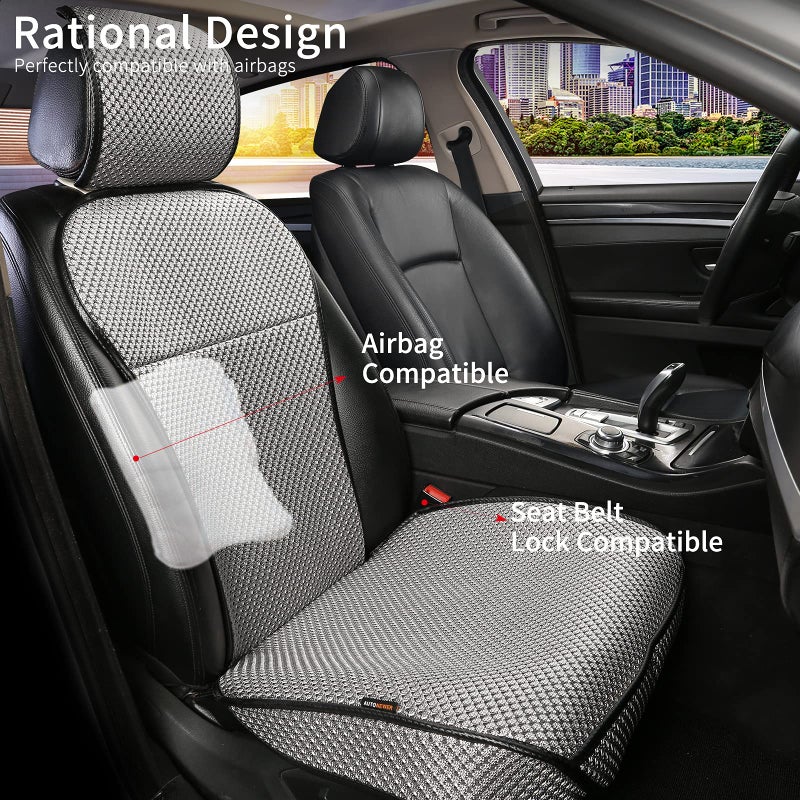 Auto Newer Luxury Breathable Car Seat Cover Fit Four Seasons, Universal Front of Car Seat Cushions, Bottom Seat Covers of Full Wrapped Edge,Universal Fit for 95% Cars,SUV,Pickup,Van(Greyï¼Œ1PCS) - Image 5