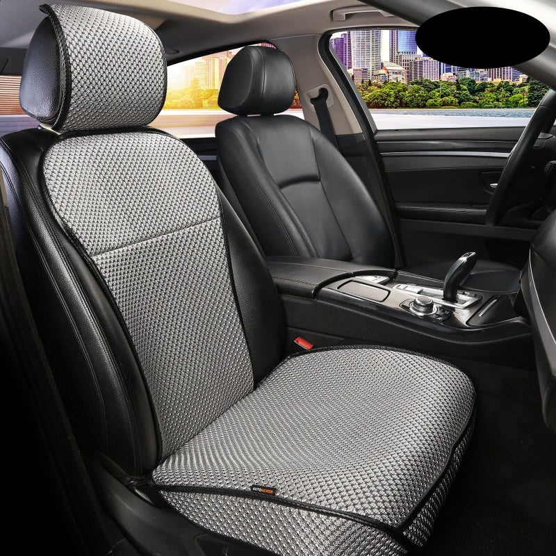 Auto Newer Luxury Breathable Car Seat Cover Fit Four Seasons, Universal Front of Car Seat Cushions, Bottom Seat Covers of Full Wrapped Edge,Universal Fit for 95% Cars,SUV,Pickup,Van(Greyï¼Œ1PCS) - Image 1