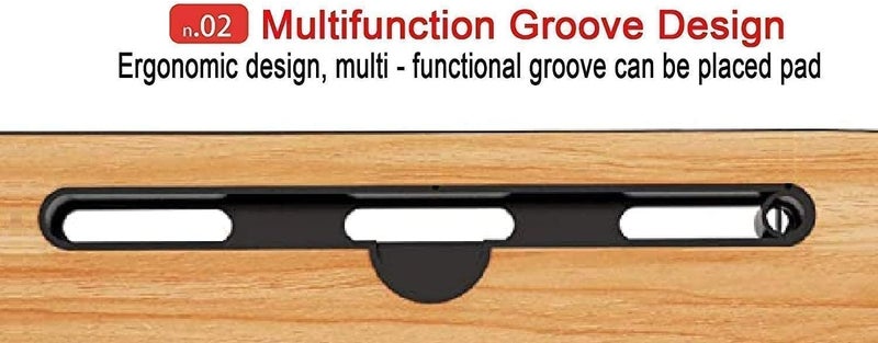 PALAK Foldable Wooden Mini Laptop Table for Bed, Smart Study Table with Drawer Kids & Adults (US-COTTEDS .Wood.B2) - Image 3