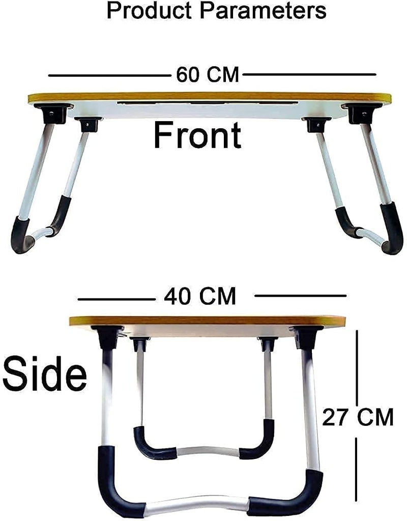 PALAK Foldable Wooden Mini Laptop Table for Bed, Smart Study Table with Drawer Kids & Adults (US-COTTEDS .Wood.B2) - Image 4