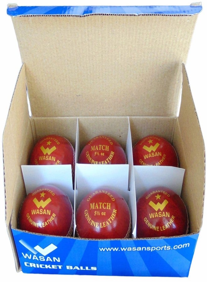 واسان كرة كريكيت من الجلد من واسان، قطعتان (عبوة من 6 قطع) - Image 1