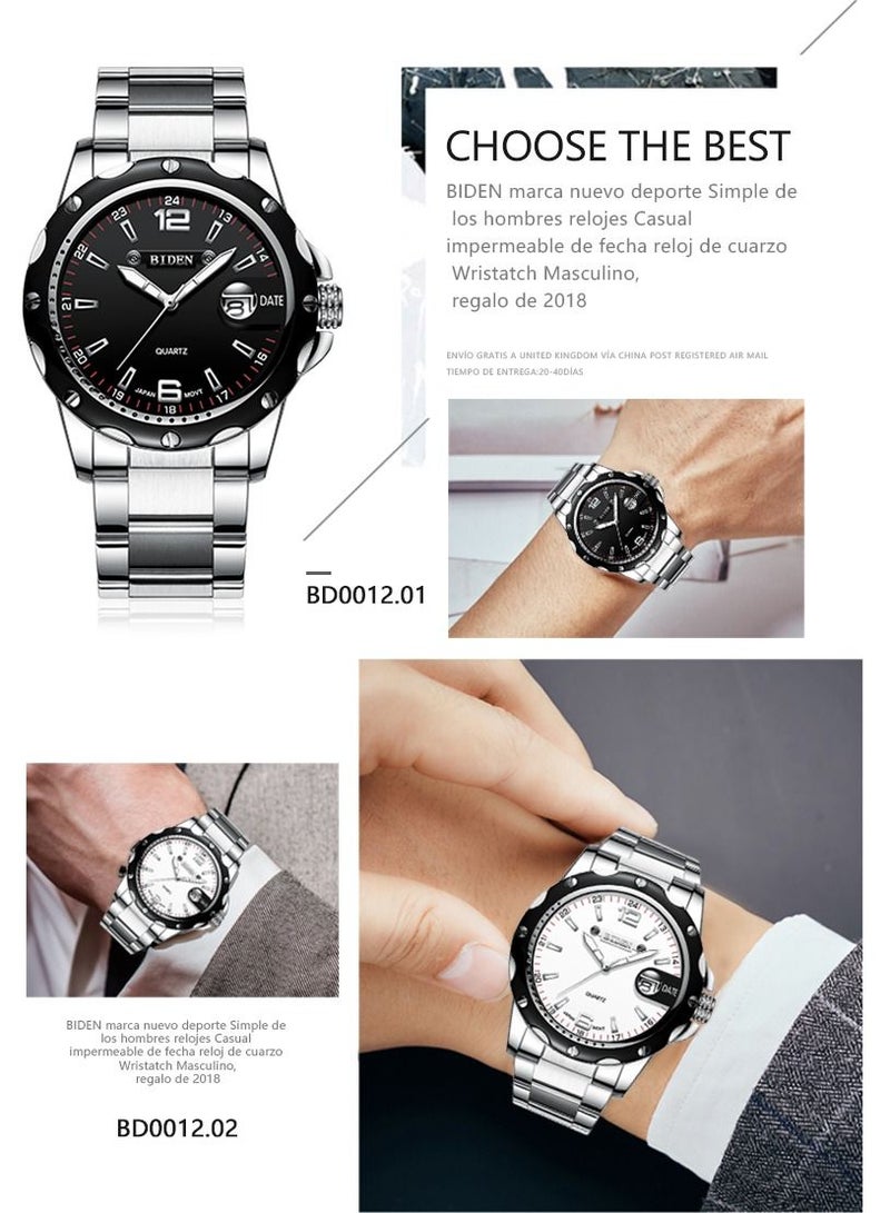 BIDEN Luxury Quartz Business Waterproof Japan Movt Wristwatch - Image 3