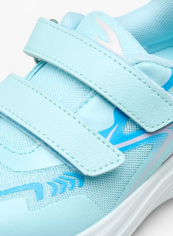 Dash Panelled Sports Shoes with Hook and Loop Closure