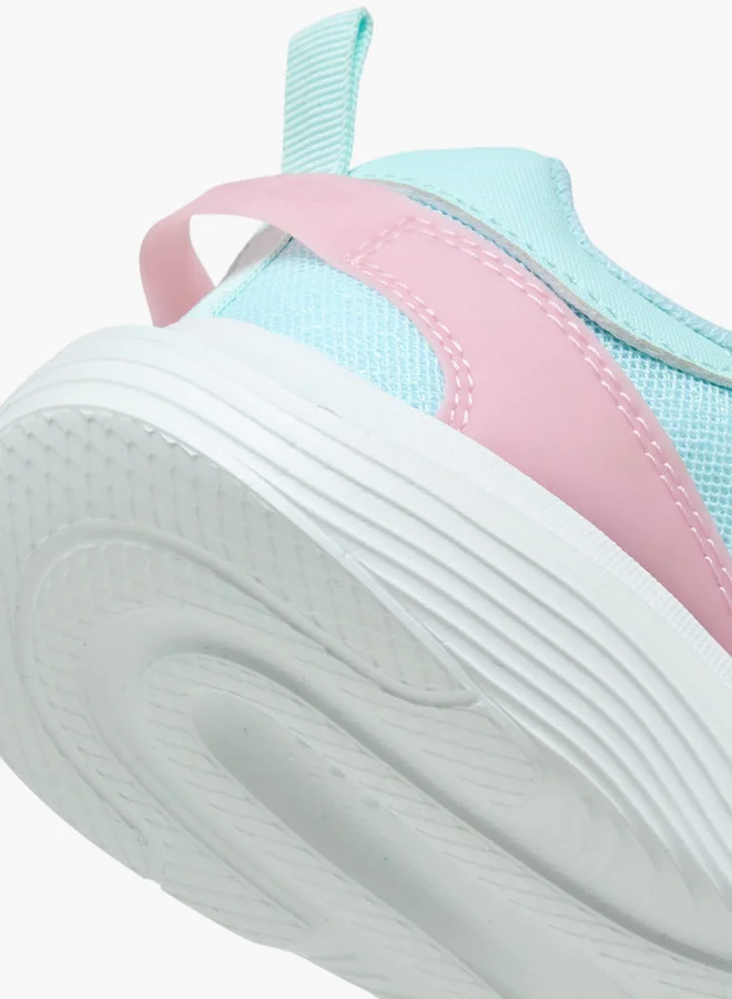 Dash Panelled Sports Shoes with Hook and Loop Closure