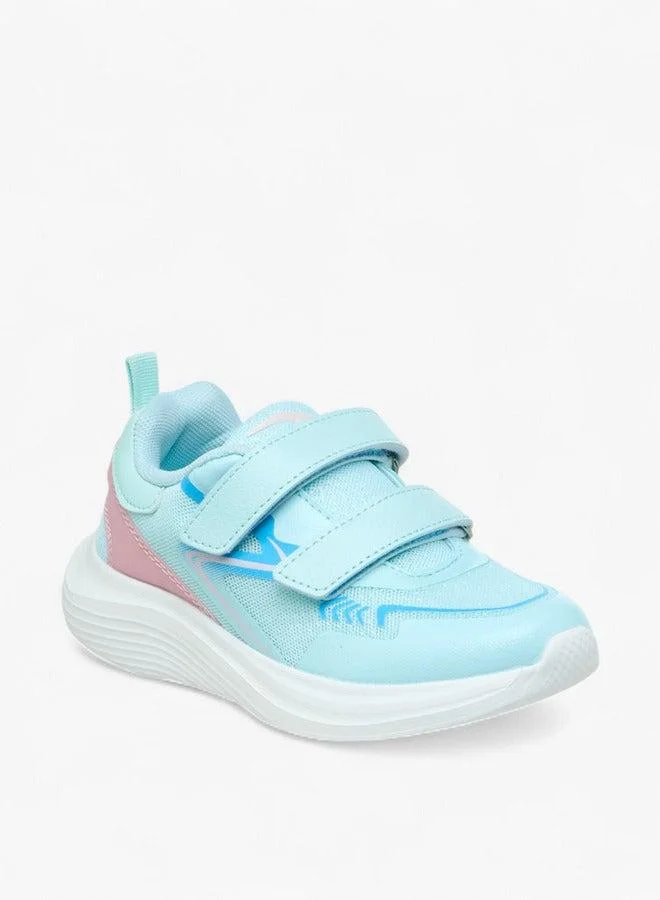 Dash Panelled Sports Shoes with Hook and Loop Closure