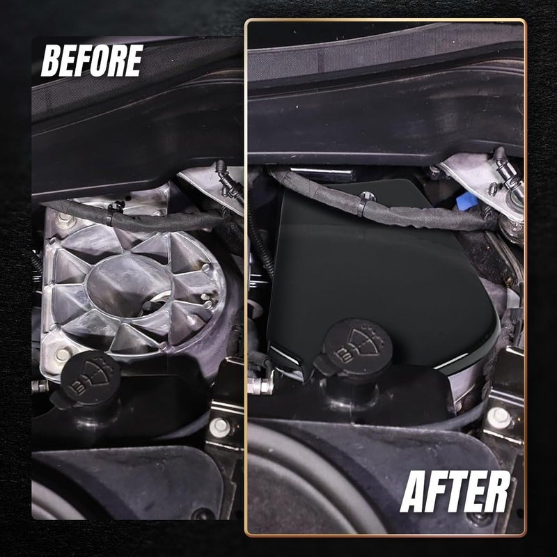 BILLFARO Front Strut Tower Cover for Corvette C8 2020-2021 - Gloss Black - Image 2