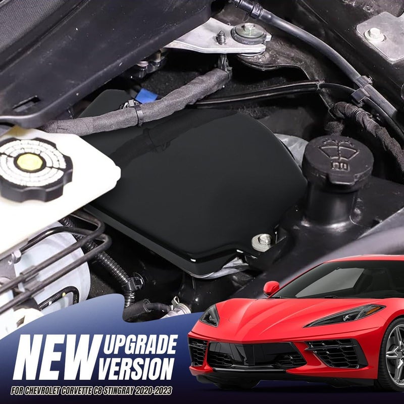 BILLFARO Front Strut Tower Cover for Corvette C8 2020-2021 - Gloss Black - Image 4