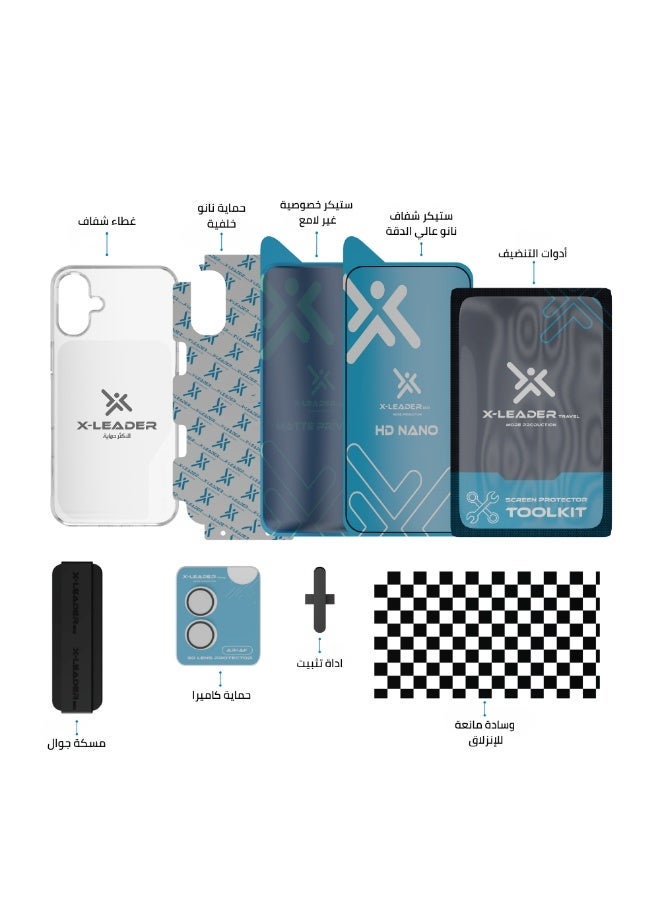 X-LEADER ECO 6 in 1 Full Protection Package for Modern Devices, iPhone 16 Pro - Image 1