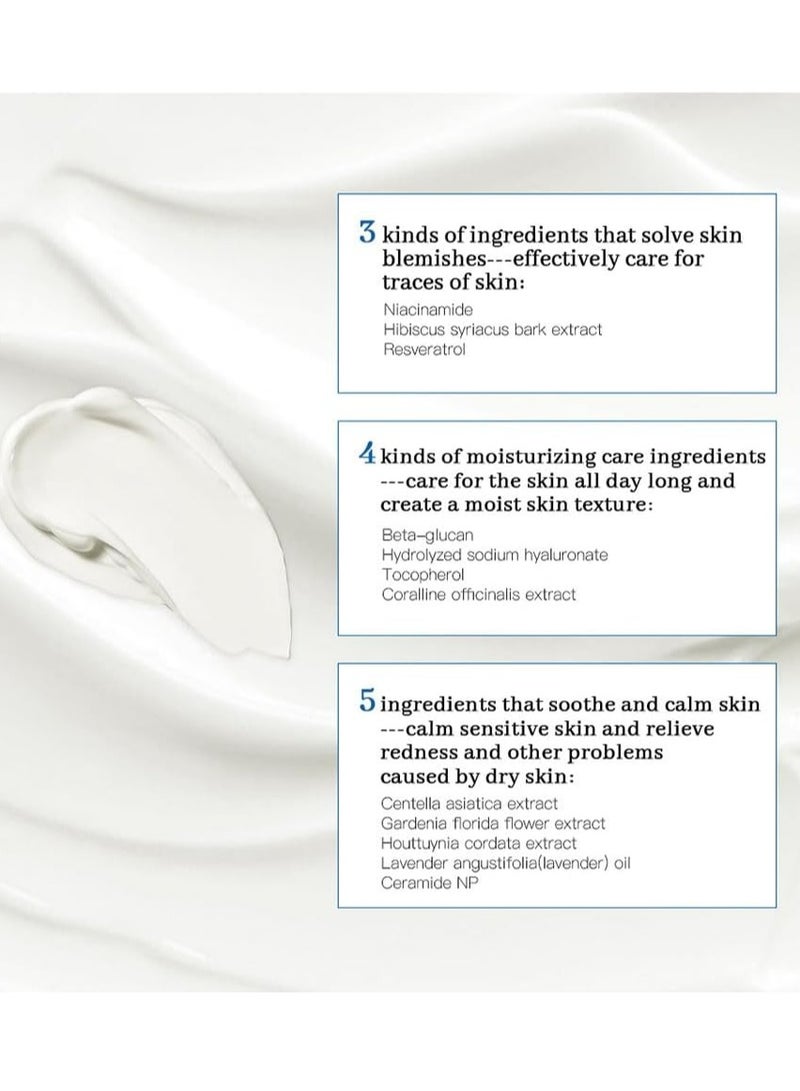 ديموت 345 كريم إغاثة ، كريم إصلاح حاجز البشرة ، مرطب يومي للوجه ، 345 كريم إصلاح مكثف لحب الشباب والبشرة الدهنية ، كريم مهدئ للعناية بالبشرة الكورية لجميع أنواع البشرة الجافة 50 مل - Image 3