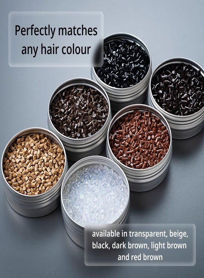 VIVIAN 50 g Hair Extension Italian Keratin Glue Granule Pellet for Hot Fusion, K Tip, U-Tip, I-Tip, Keratin Granule Bead (Black) - Image 5