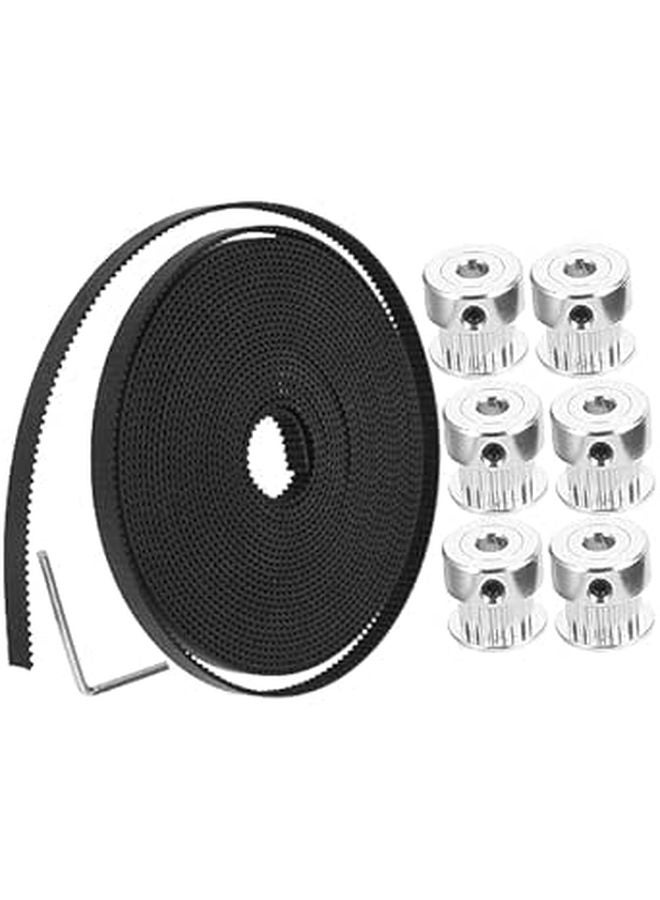 Precision Linear Movement Timing Belt Kit with Pulley Wheel and Wrench 1 Set - Image 1