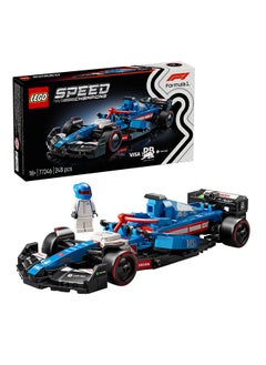 LEGO Speed Champions Visa Cash App RB VCARB 01 F1 Car Model Set for Adults, with a Collectible Driver Minifigure - Gift Idea for Men, Women & Teenage Motorsports Fans 77246 (248 pieces)  - Image 1