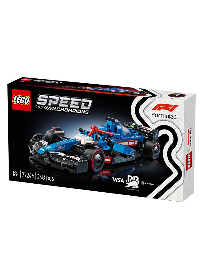 LEGO Speed Champions Visa Cash App RB VCARB 01 F1 Car Model Set for Adults, with a Collectible Driver Minifigure - Gift Idea for Men, Women & Teenage Motorsports Fans 77246 (248 pieces)  - Image 3