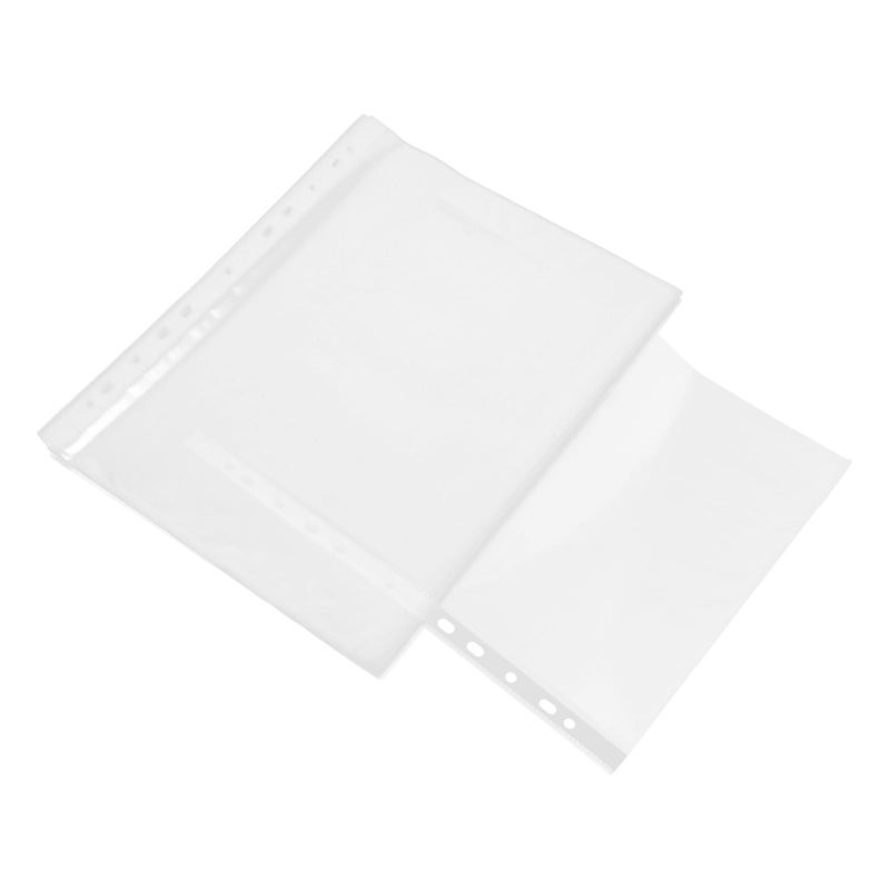 A4 11 Hole Sheet Protectors 100 Pack Thick Glossy Document Sleeves Binder Organizer - Image 2