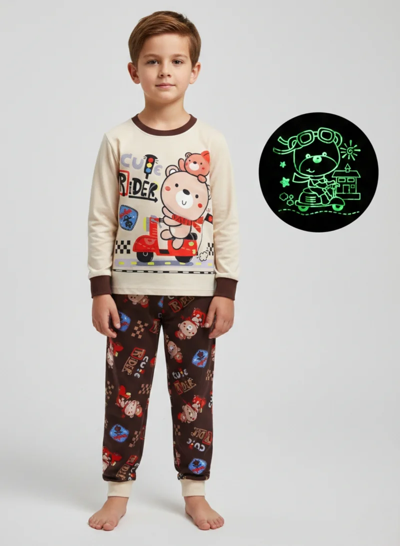 بيبي كلو Glow Cute Rider Boys Cotton Nightwear Pajamas