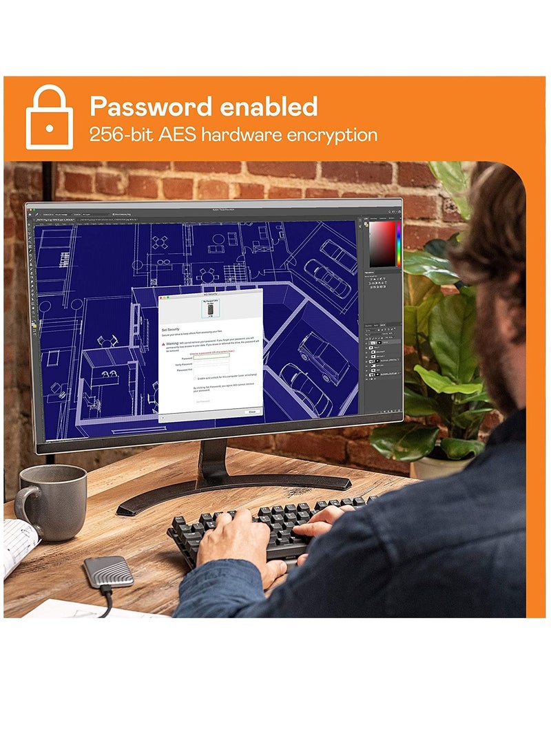 My Passport SSD - Portable SSD, up to 1050MB/s Read and 1000MB/s Write Speeds, USB 3.2 Gen 2 - 4TB - Image 5