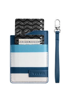 VULKIT Small Wallet For Women With Wrist Strap, Rfid Leather Credit Card Holder Slim Wristlet Keychain With Wallet, Mini Thin Wallet For Women  - Image 1