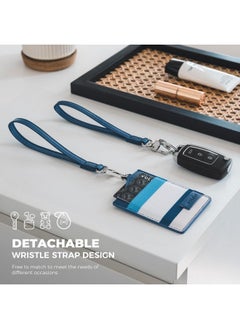 VULKIT Small Wallet For Women With Wrist Strap, Rfid Leather Credit Card Holder Slim Wristlet Keychain With Wallet, Mini Thin Wallet For Women  - Image 5