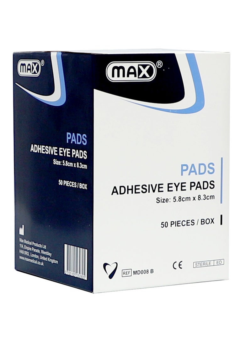 Max لصقات عينية معقمة لاصقة 5.8 سم × 8.3 سم 50 حبة - Image 1