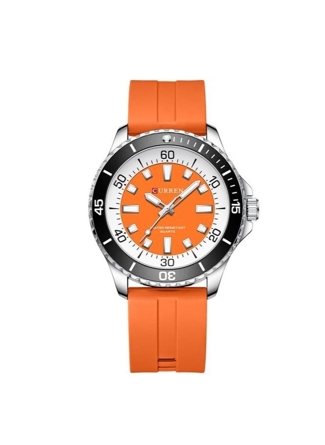CURREN CURREN Original Brand Rubber Straps Wrist Watch For Men With Brand Box-8448  - Image 1
