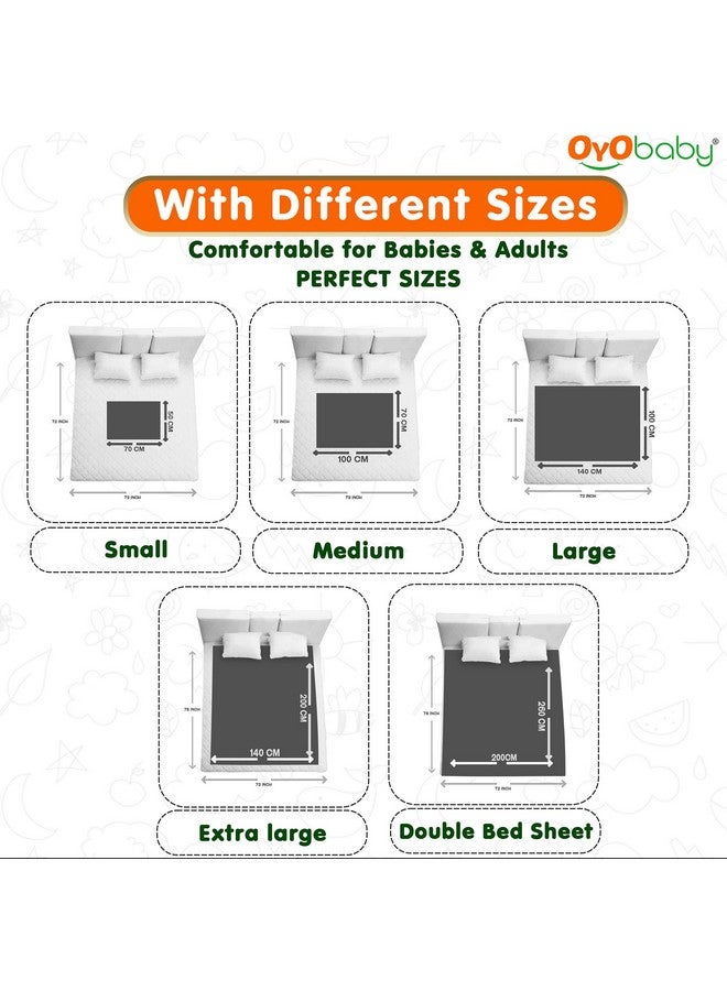 أيو بيبي ملاءة OYO BABY القطنية المقاومة للماء وسريعة الجفاف للأطفال | وسادة سرير | ملاءة واقية لسرير الأطفال الصغار (كبير جدًا (200 سم × 140 سم)، أزرق بحري) - Image 5