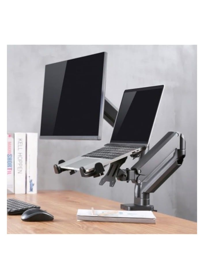 erorex Laptop Holder for VESA Compatible Monitor Arm. Adjustable Monitor Mount Holder With Strap Black - Image 5