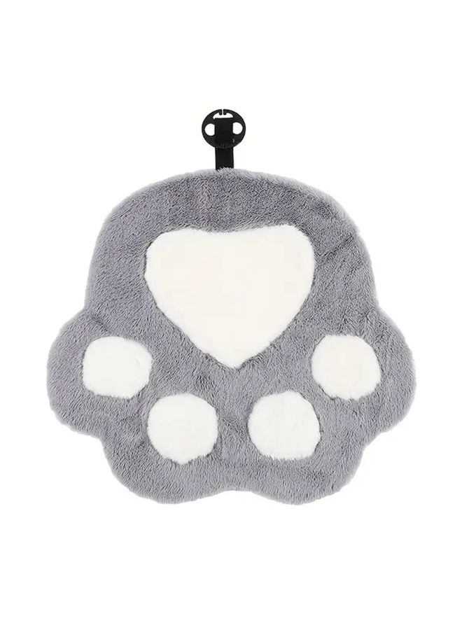 White Plush Paw Car Cushion For Cute And Stylish Interior Decoration - Image 5