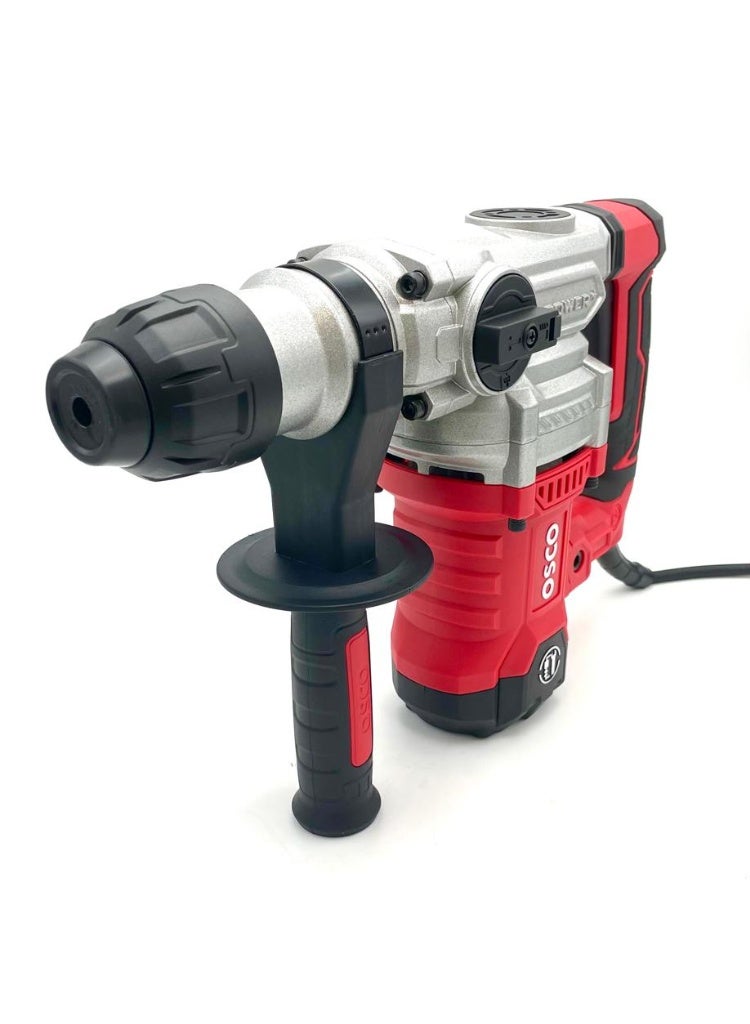 OSCO-TOOLS The OSCO 1500W Demolition Hammer – 32mm is a heavy-duty power tool engineered for maximum performance in concrete breaking, demolition, chiseling, and heavy construction tasks. Built with durability and precision in mind, this demolition hammer is the perfect choice for professionals and DIY enthusiasts who demand strength and reliability in every project. - Image 5