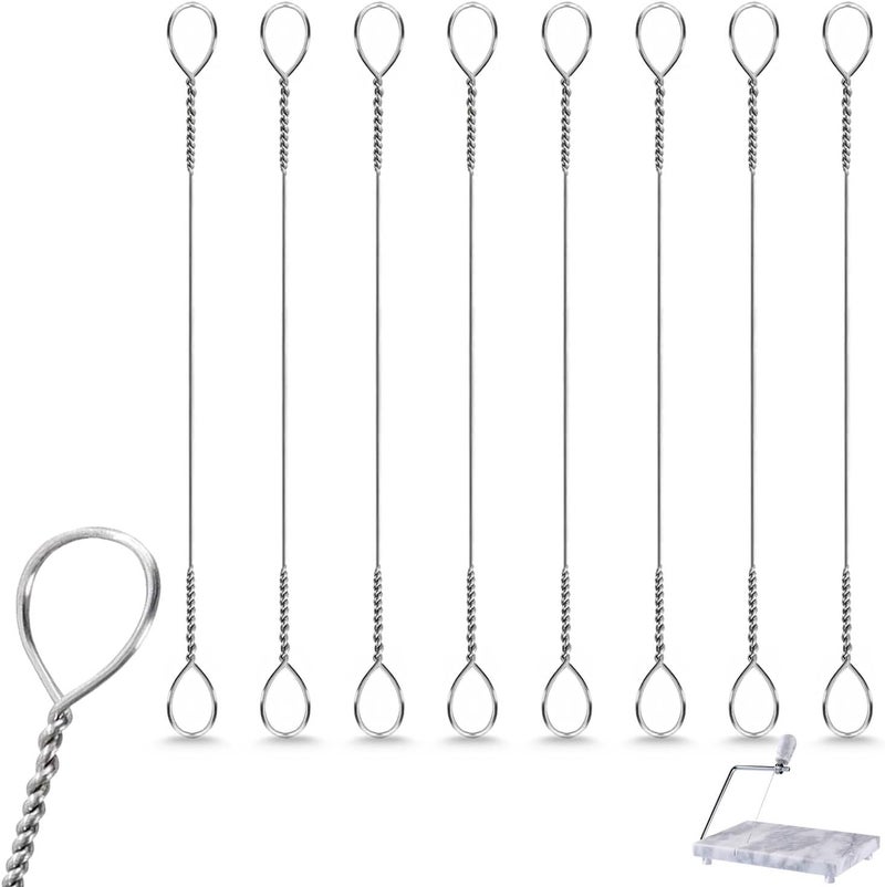 SIPARUI 8-Piece Cheese Slicer Wire, Replacement Cheese Slicing Board Wire, Marble Cheese Slicing Board Wire for Cutting Cheese and Butter Chunks, 5.5-Inch Length (8-Piece Pack) - Image 1
