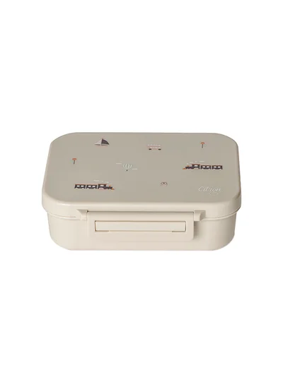 Citron Tritan Snackbox With 3 Compartments For Kids, Leak Proof And Bpa Free - Vehicles
